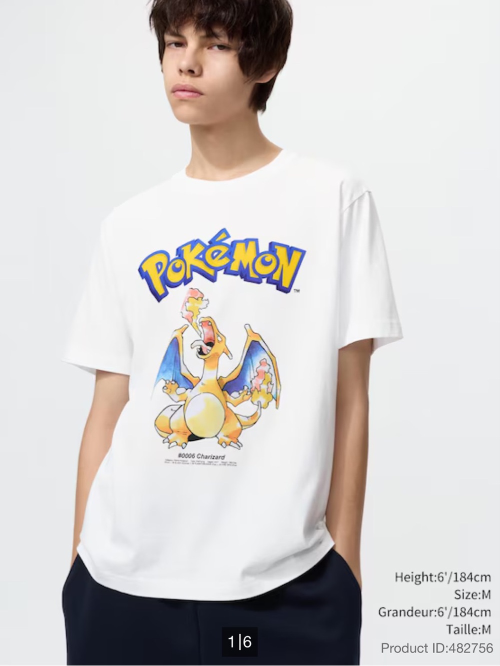 Uniqlo Charizard graphic tee